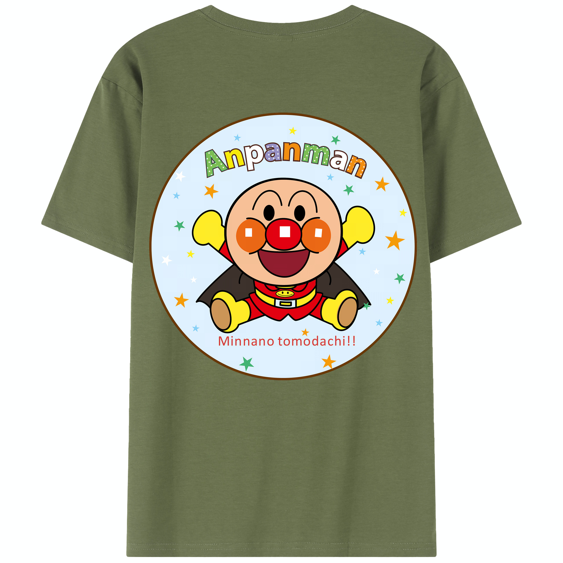 （画像用） アンパンマン Anpanman 綿100％半袖Tシャツ（背面プリント）
